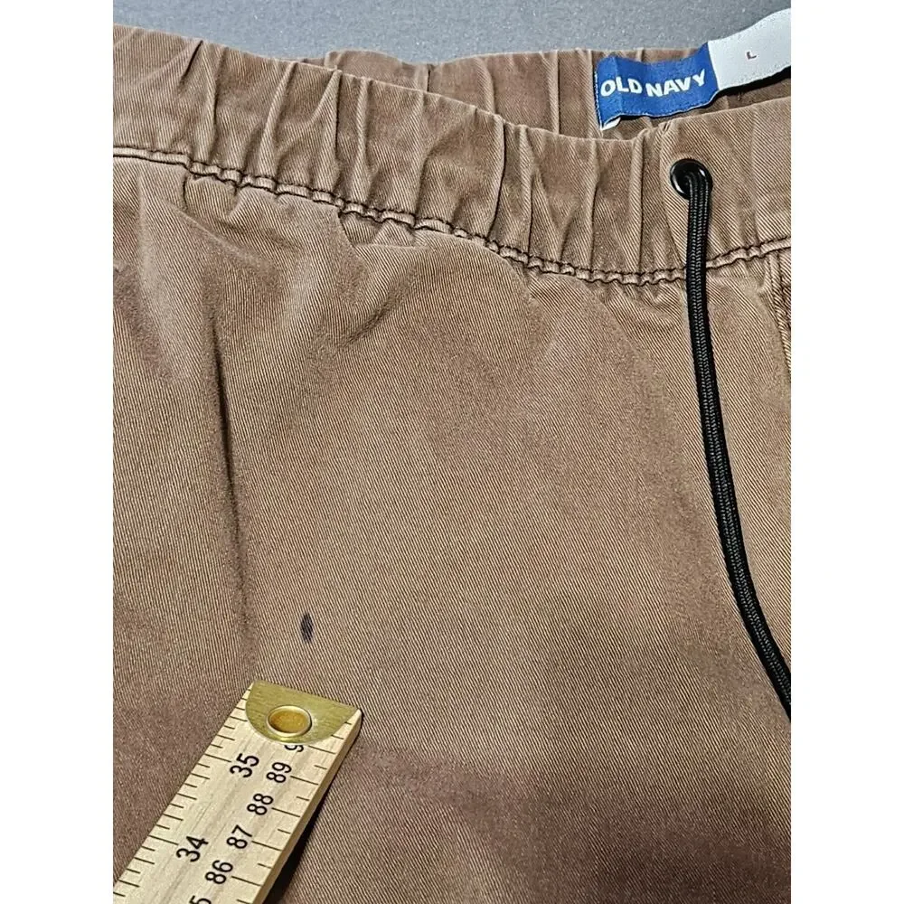 Old Navy Pants Mens Large Brown Modern Joggers Built-In Flex Elastic Waist